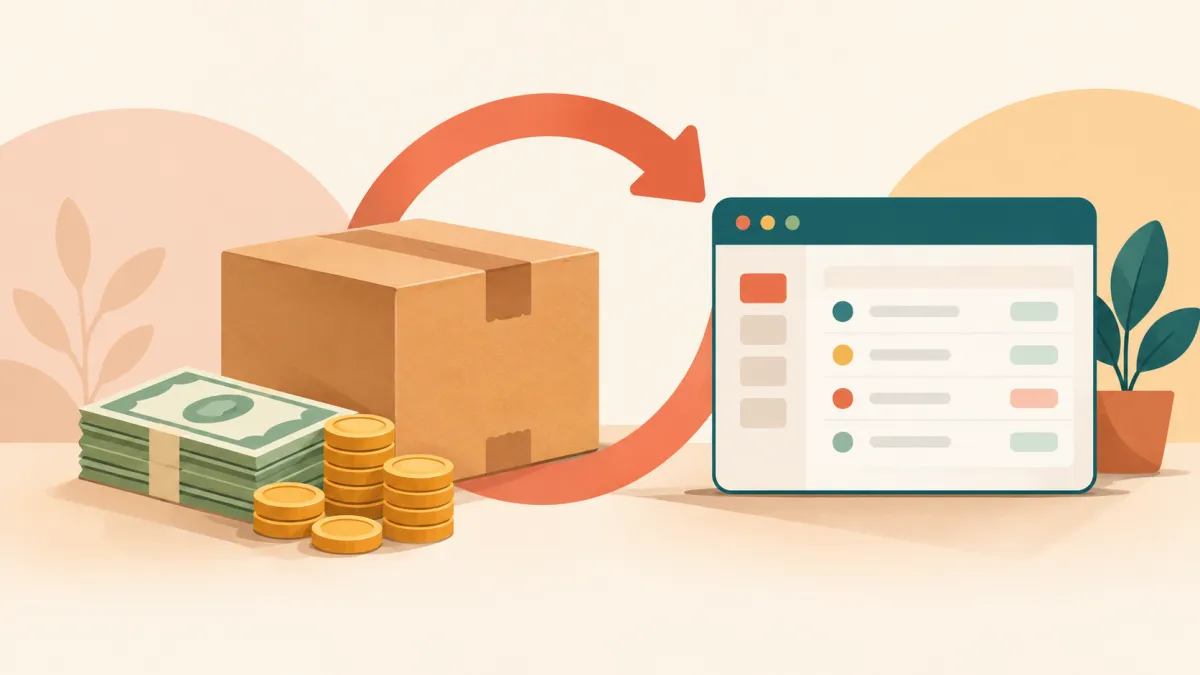 An order summary with product, delivery and total cost rows