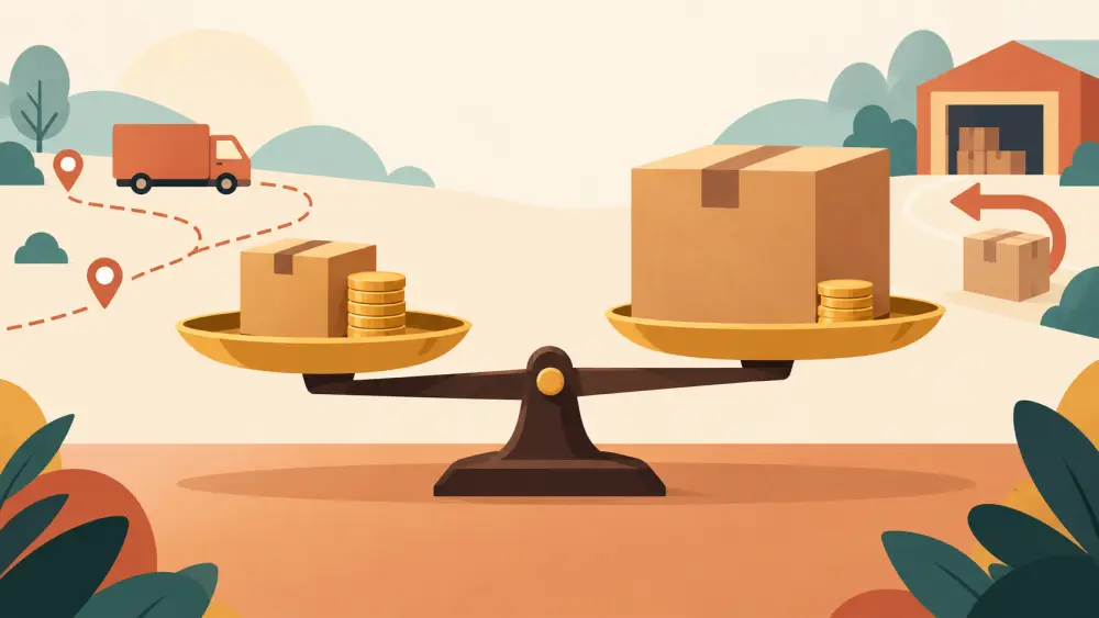 An order summary with product, delivery and total cost rows
