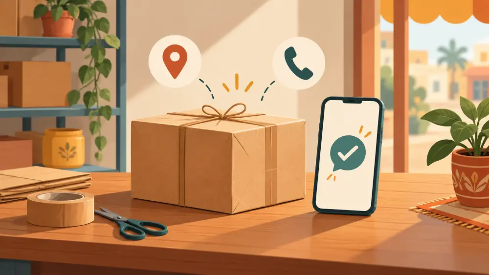 An order summary with product, delivery and total cost rows