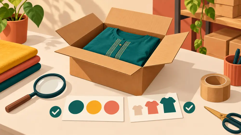 An independent online storefront with a product display and shopping bag