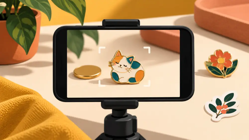 A product photographed beside a window with a reflector and a phone