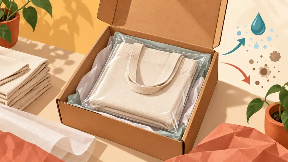 An illustrated shirt and tote bag with product variant swatches