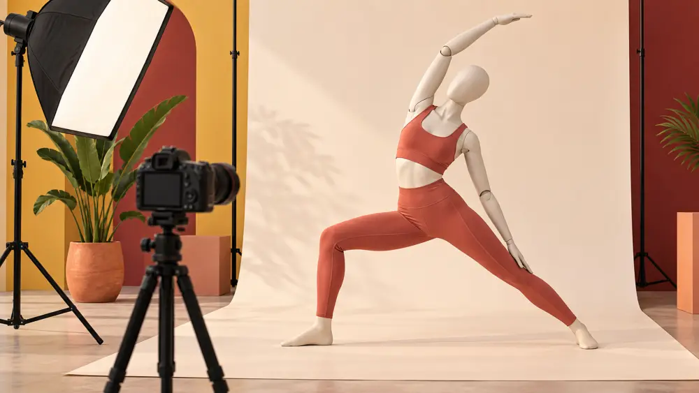 A product photographed beside a window with a reflector and a phone
