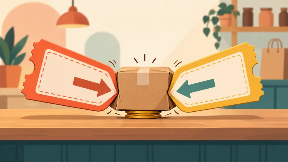 An order summary with product, delivery and total cost rows