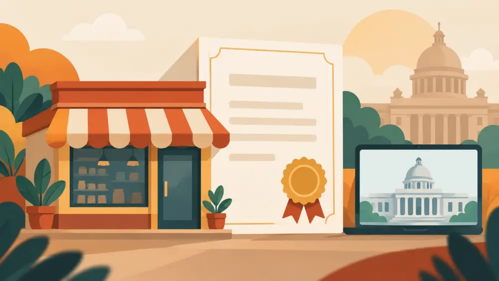 An independent online storefront with a product display and shopping bag
